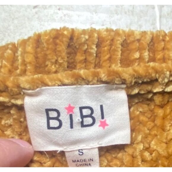 Mustard Chenille Fringe Sweater Soft Knit Long Sleeve Festival Western Cozy Boho - Picture 2 of 6